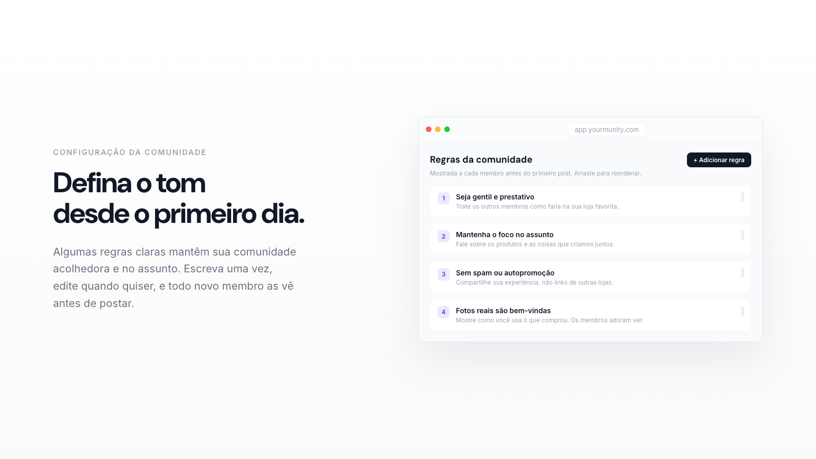 Como Escrever Regras de Comunidade Que Definem o Tom