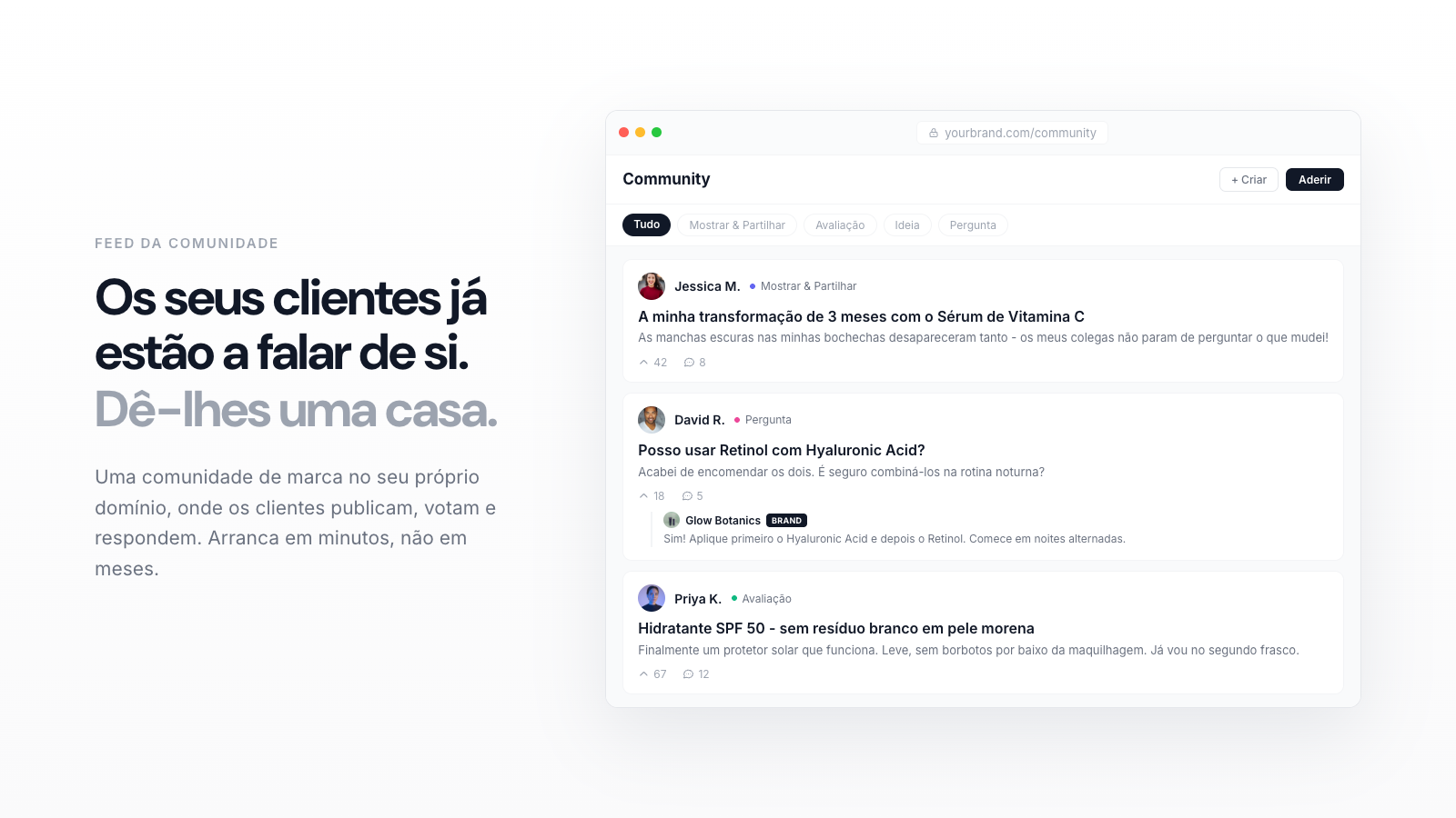 Your community feed, live inside your store