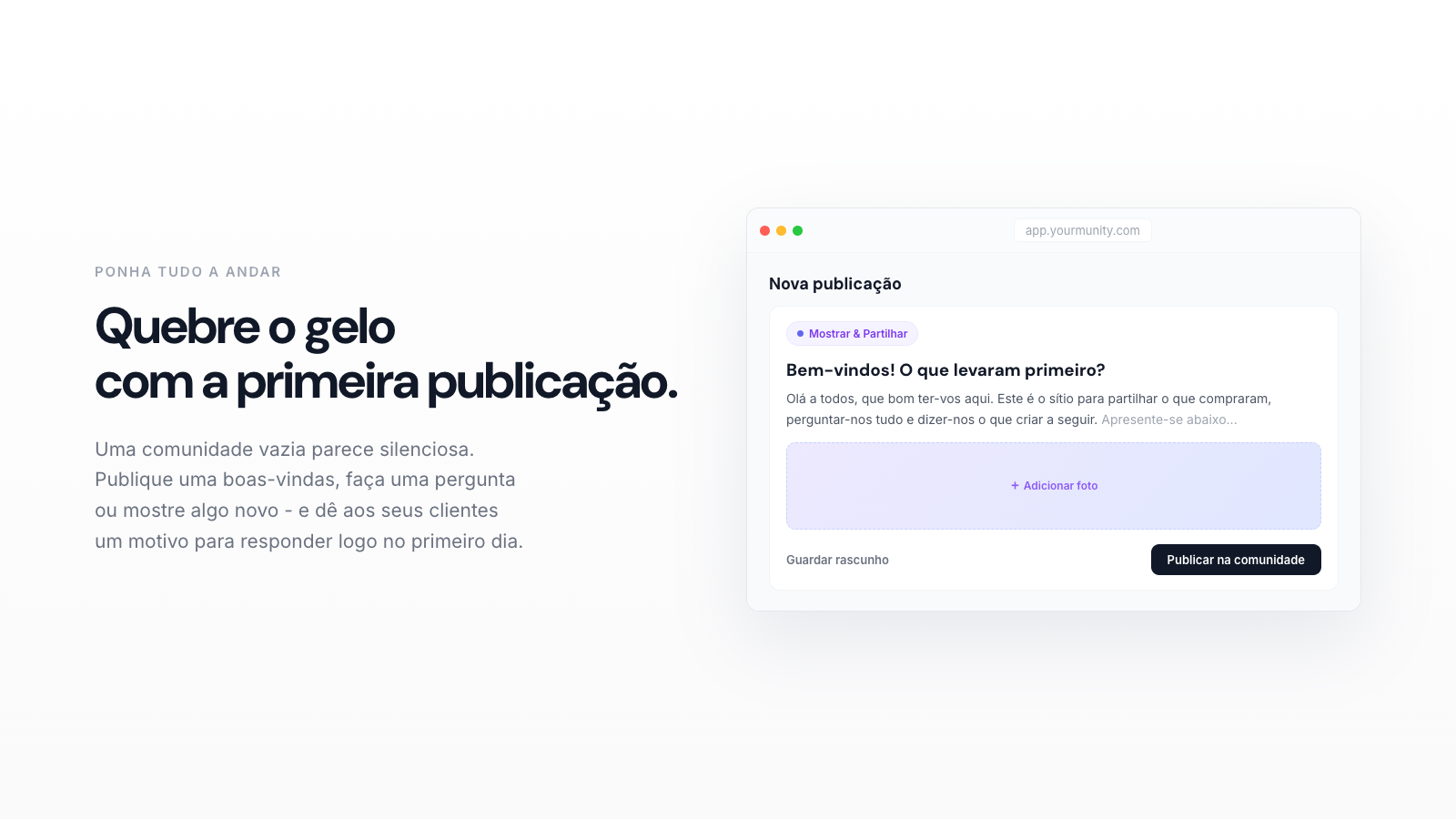A Sua Primeira Publicação na Comunidade: Ideias Que Funcionam
