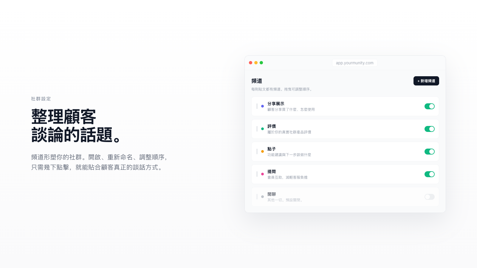 如何設定你的社群頻道